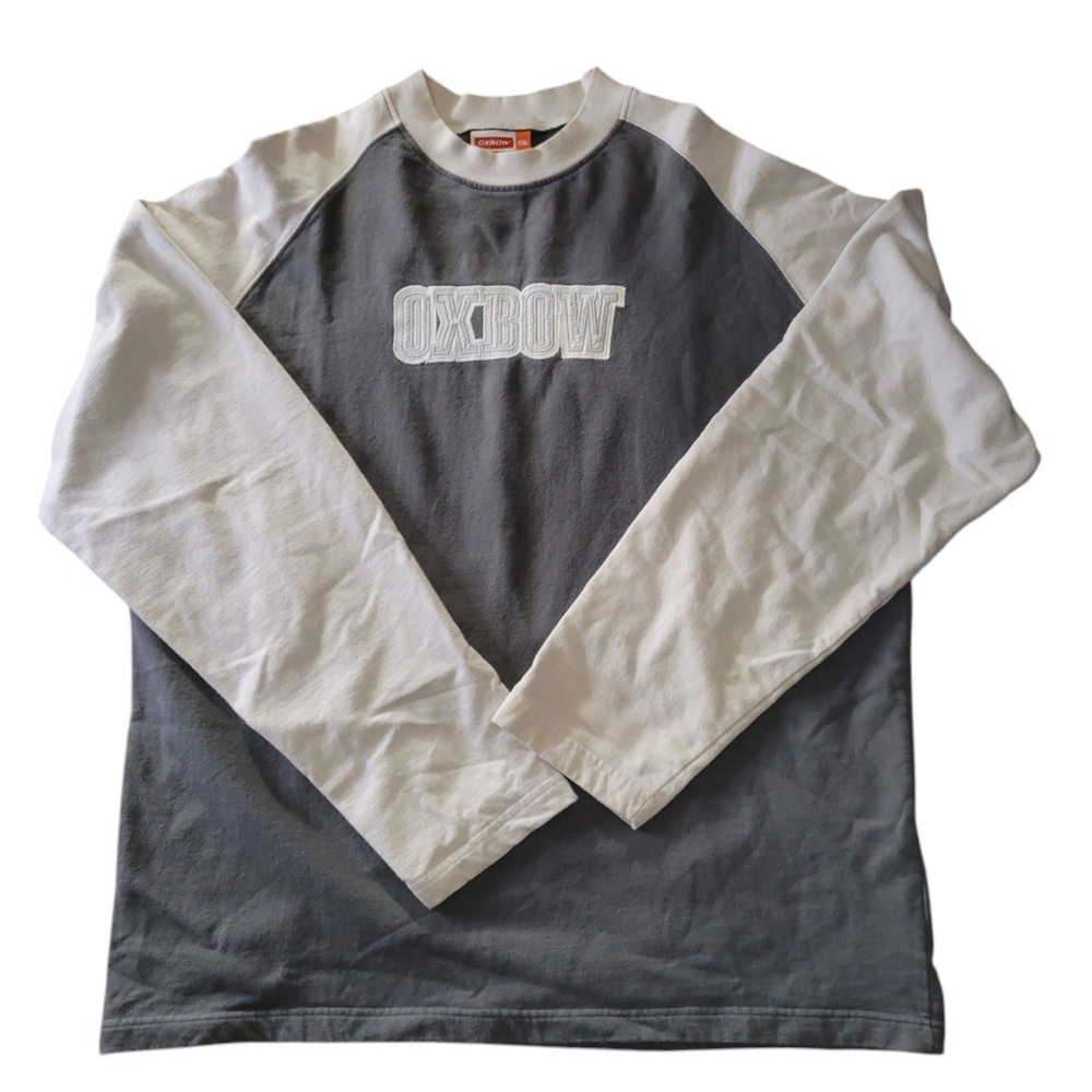 Oxbow Sweatshirt Daldo Pullover Raglan Long Sleeve Men's XXL Gray Gorpcore